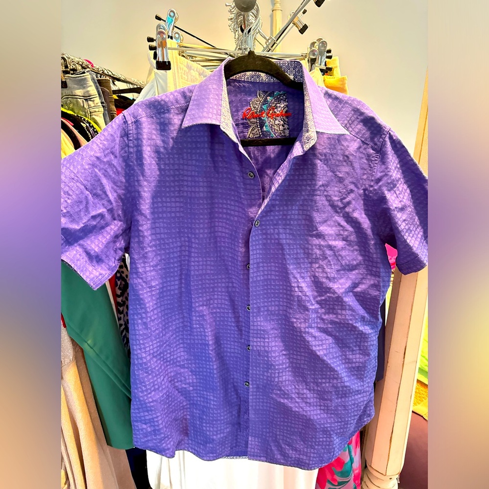 Robert graham men’s short sleeve collared shirt size medium